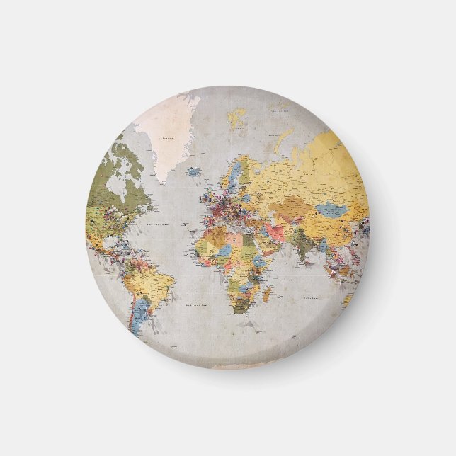 world map magnet (Front)