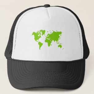 World Map - Martian Green Trucker Hat