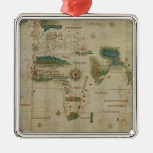 World Map Metal Tree Decoration