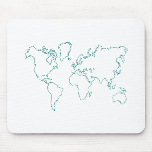 World Map Mouse Mat