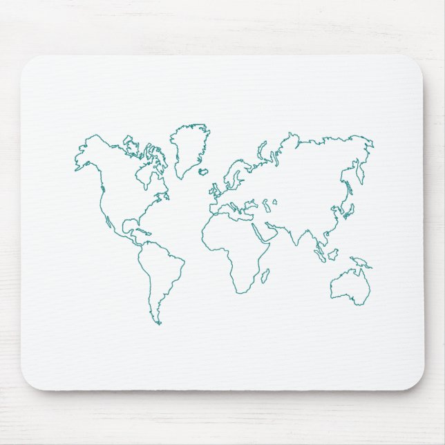 World Map Mouse Mat (Front)