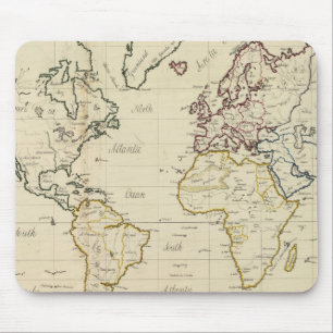 World map mouse mat