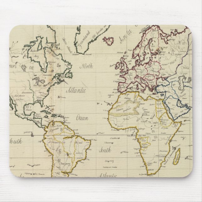 World map mouse mat (Front)