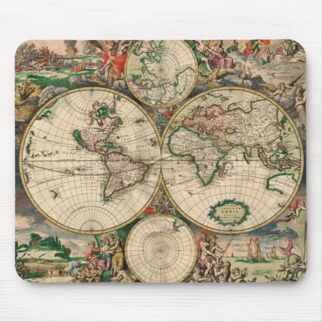 World Map Mouse Mat (Front)