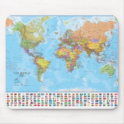 Image of World Map Mousepad / Mousemat