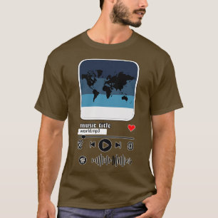 world map music in music player T-Shirt