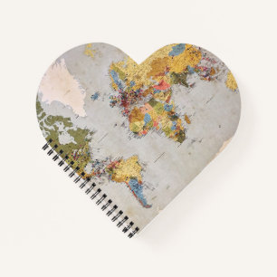 world map notebook