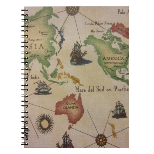 World Map Notebook (Front)
