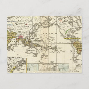 World Map of Diseases Postcard