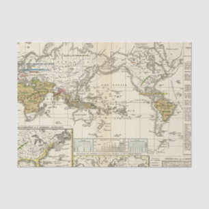 World Map of Diseases Tissue Paper