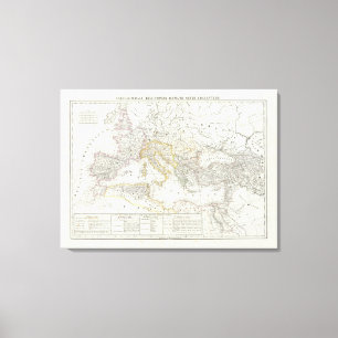 World Map of Eastern Hemisphere Canvas Print