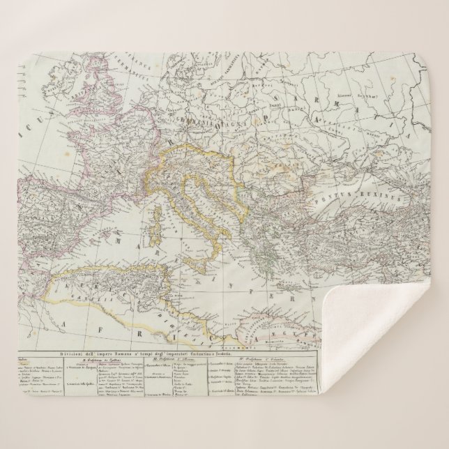World Map of Eastern Hemisphere Sherpa Blanket (Front (Horizontal))