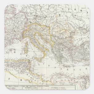 World Map of Eastern Hemisphere Square Sticker