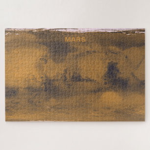 World Map of Mars Red Planet by Satellite  Jigsaw Puzzle