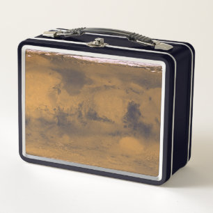 World Map of Mars Red Planet by Satellite  Metal Lunch Box