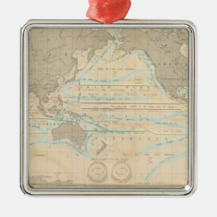 World Map of the Climate Metal Tree Decoration