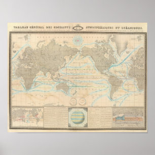 World Map of the Climate Poster