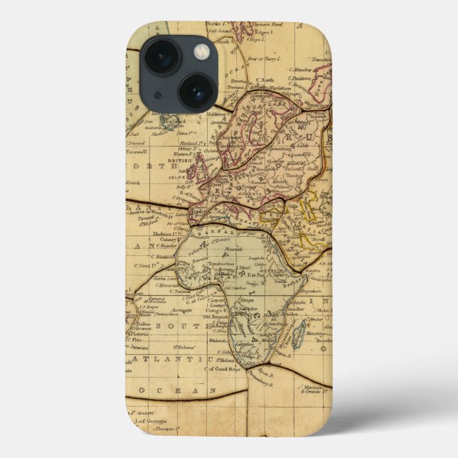 World map on Mercators Projection Case-Mate iPhone Case (Back)