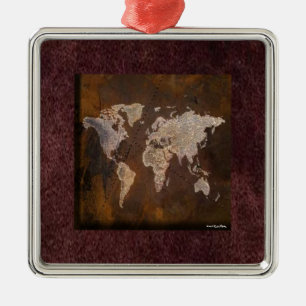 World Map Ornament