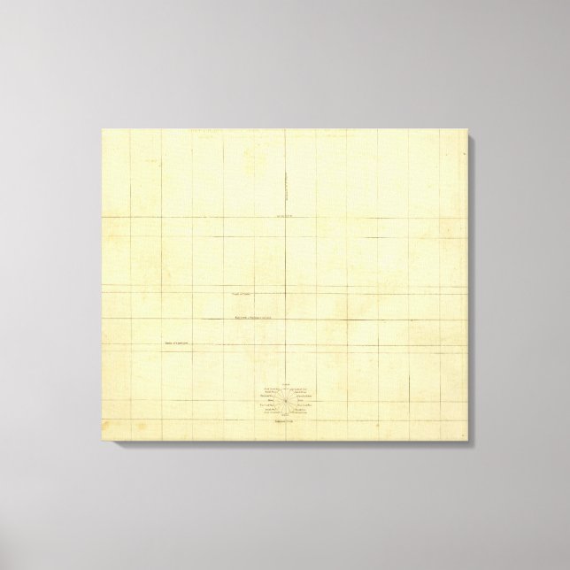 World Map Outline Canvas Print (Front)