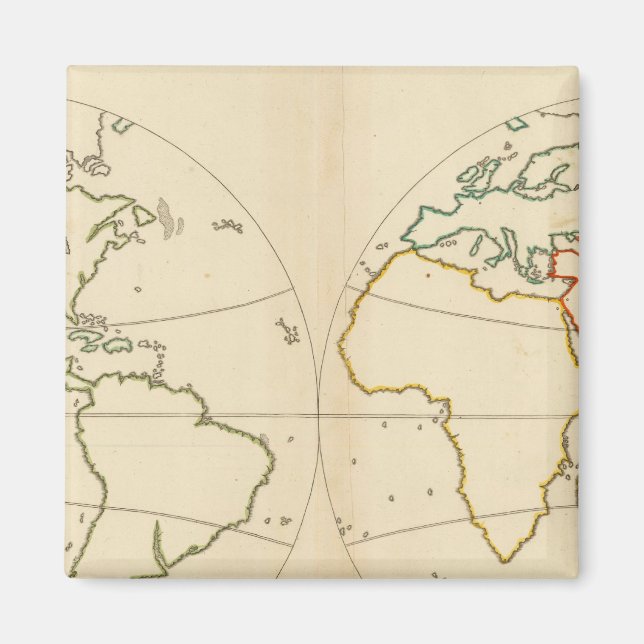 World Map Outline Magnet (Front)