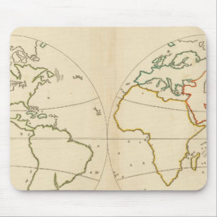 World Map Outline Mouse Mat