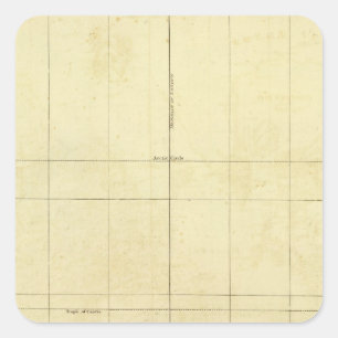 World Map Outline Square Sticker