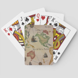 World Map Pacific Playing Cards