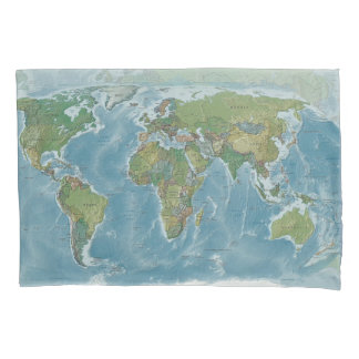 World Map Pillow Case - travel, wanderlust