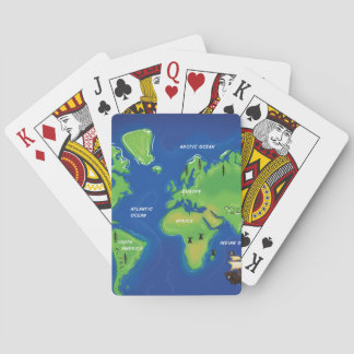 World Map Playing Cards