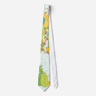 World Map Political Atlas Poster: Modern Decor Tie