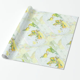World Map Political Atlas Poster: Modern Decor Wrapping Paper