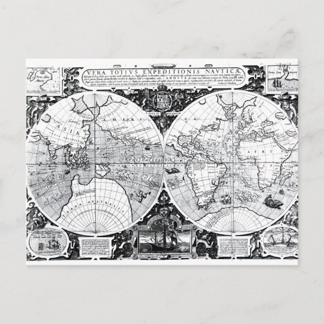 World map postcard (Front)