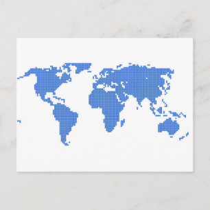 World Map Postcard