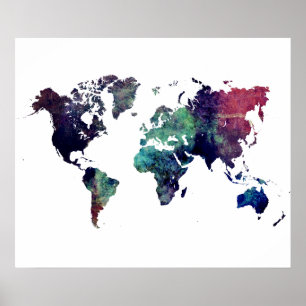 world map poster