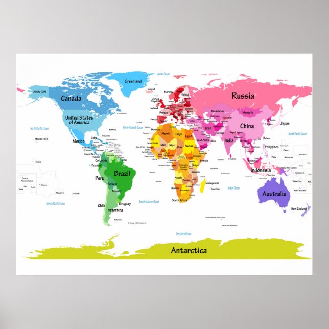 World Map Poster (Front)