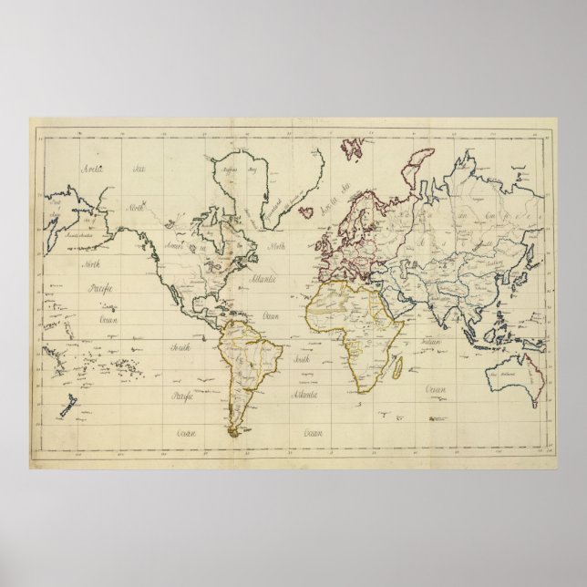 World map poster (Front)