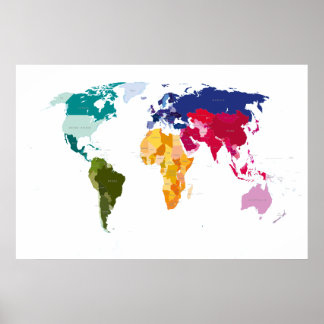 World map poster