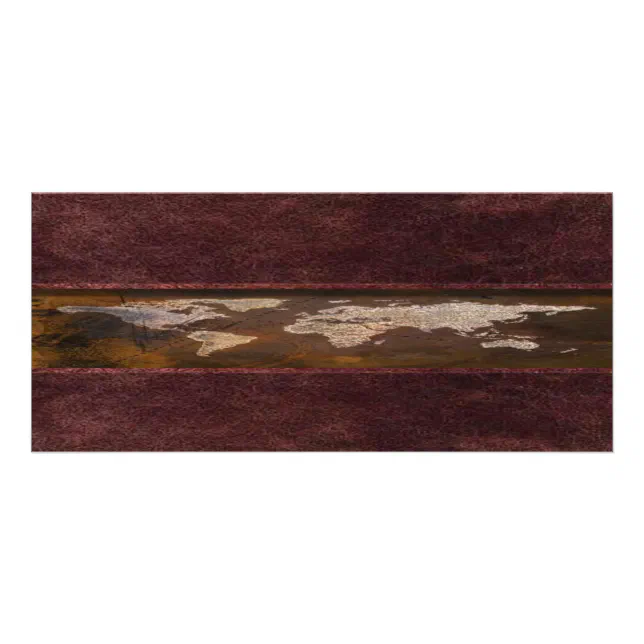 World Map Rack Card | Zazzle