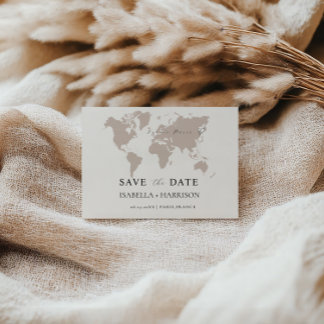 World Map Save the Date Template