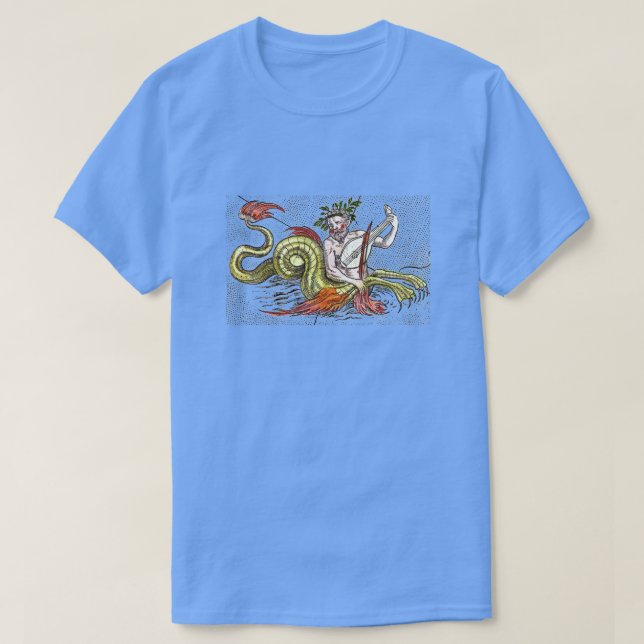 World Map Serpent and Lyre T-Shirt (Design Front)