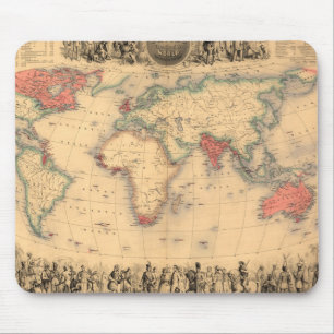 World Map showing British Empire Mouse Mat