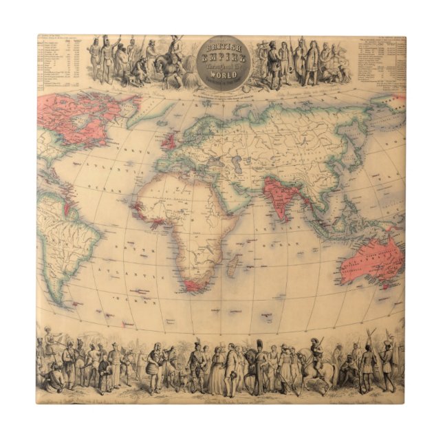 World Map showing British Empire Tile (Front)
