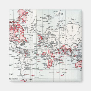 World Map showing British Possessions in 1904 Magnet