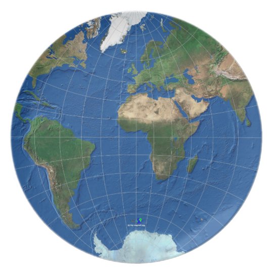 World map Sphere 1: Europe Asia America Plate | Zazzle.co.uk