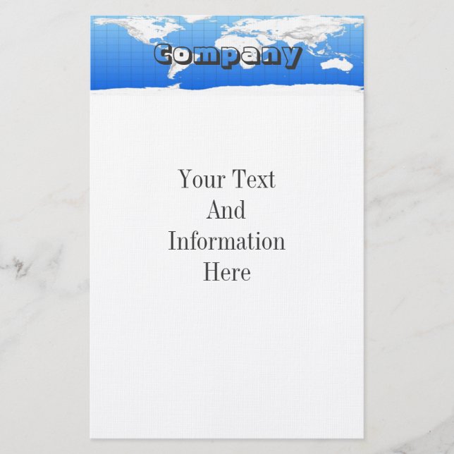 World Map Stationery (Front)