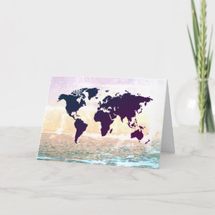 World Map Template Card Add Your Images