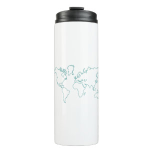 World Map Thermal Tumbler