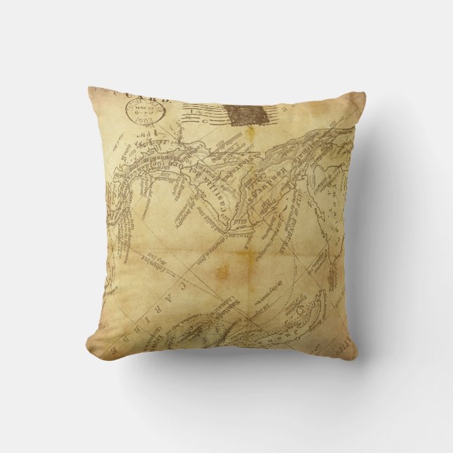 World Map Throw Pillow (Front)