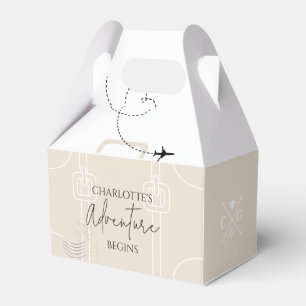 World Map travel adventure begins Graduation Favour Box